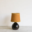 Petite Stoneware Lamp with Burlap Shade - elsie green - decor