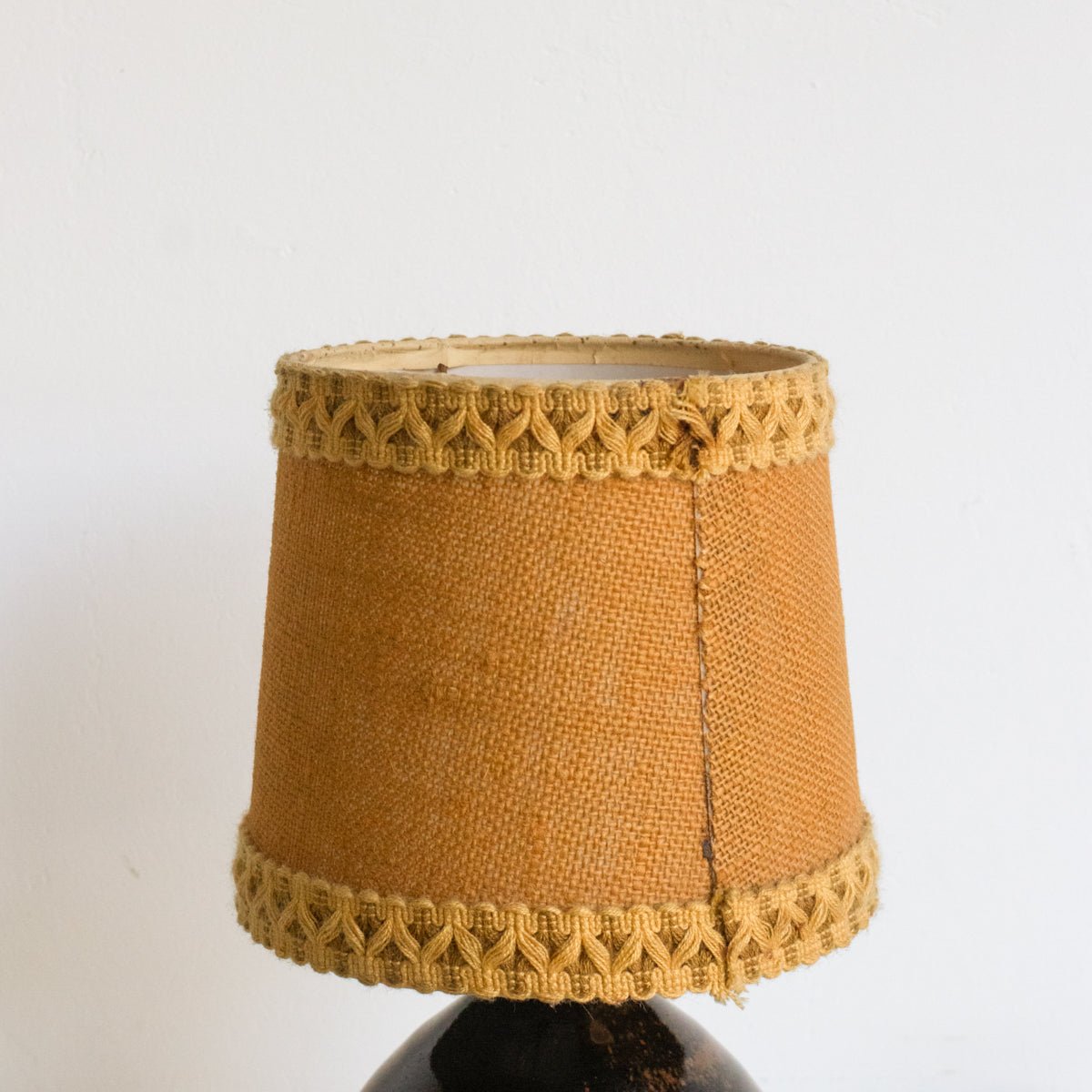 Petite Stoneware Lamp with Burlap Shade - elsie green - decor
