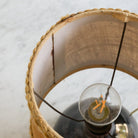 Petite Stoneware Lamp with Burlap Shade - elsie green - decor