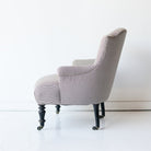 Petite Upholstered Pinafore Striped Chair - elsie green - furniture