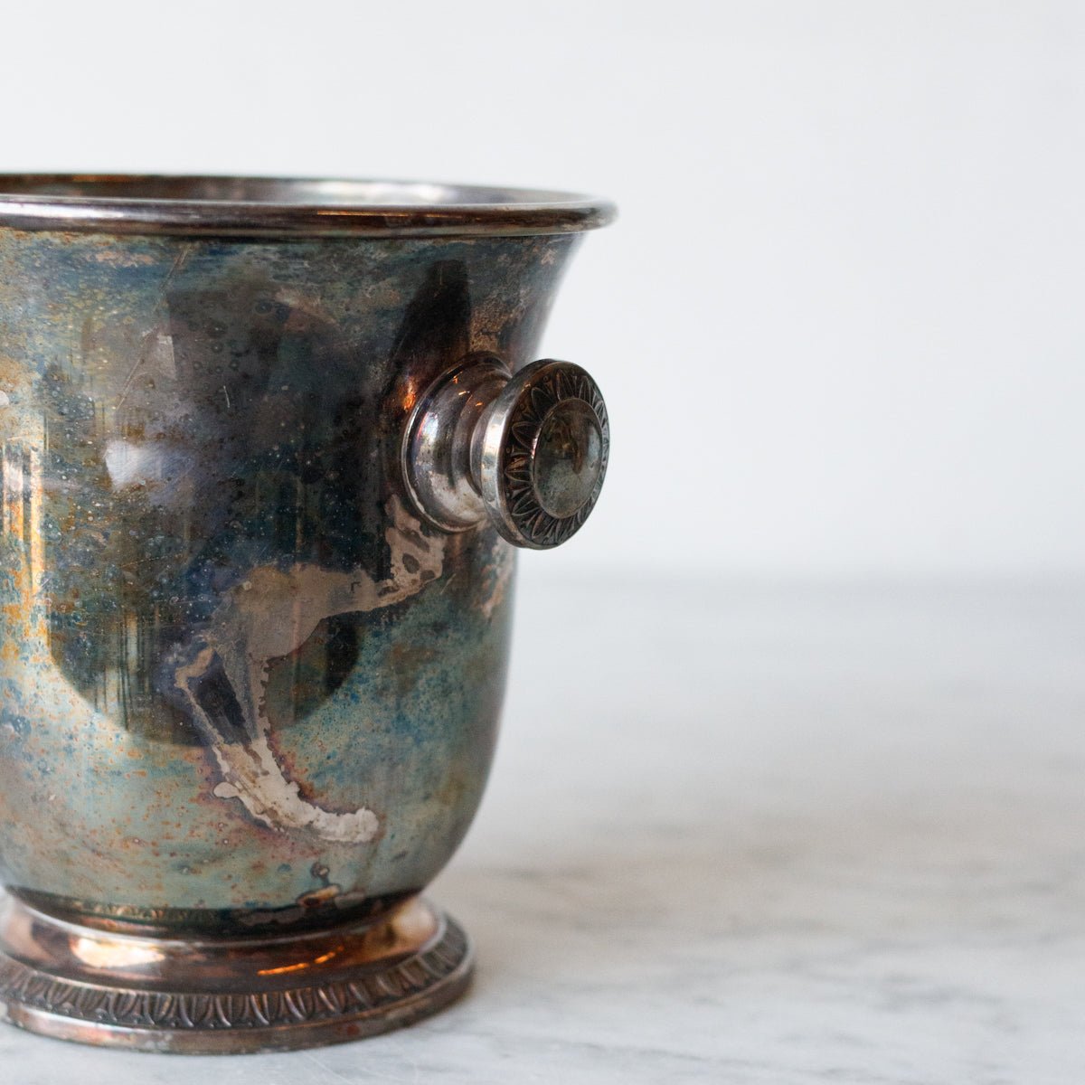 Petite Vintage Silver Ice Bucket - elsie green - French Kitchen
