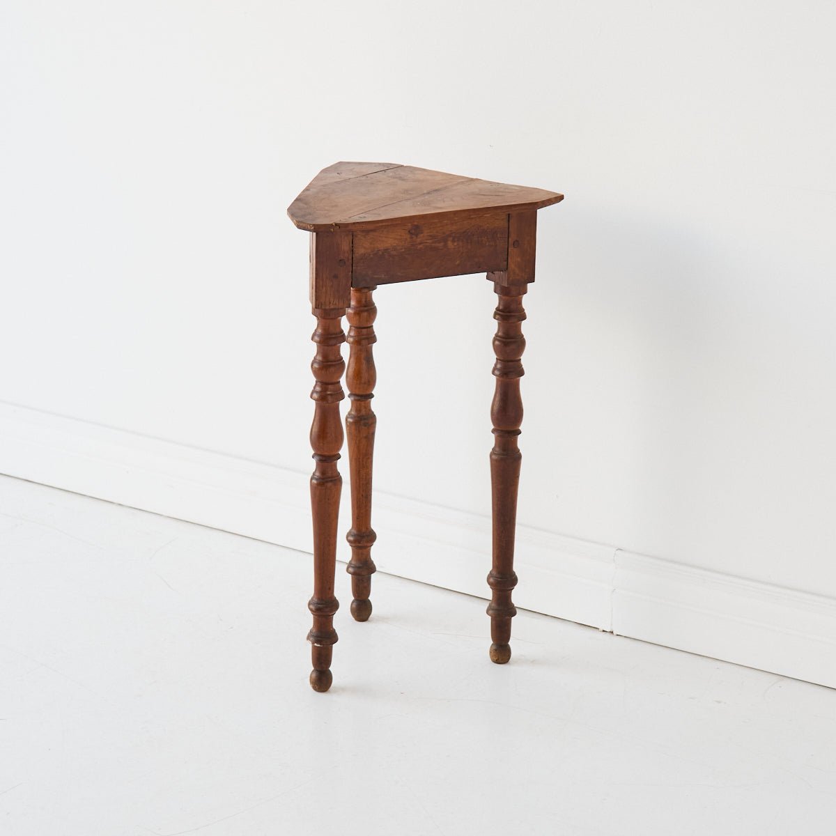 Petite Walnut and Oak Side Table - elsie green - furniture