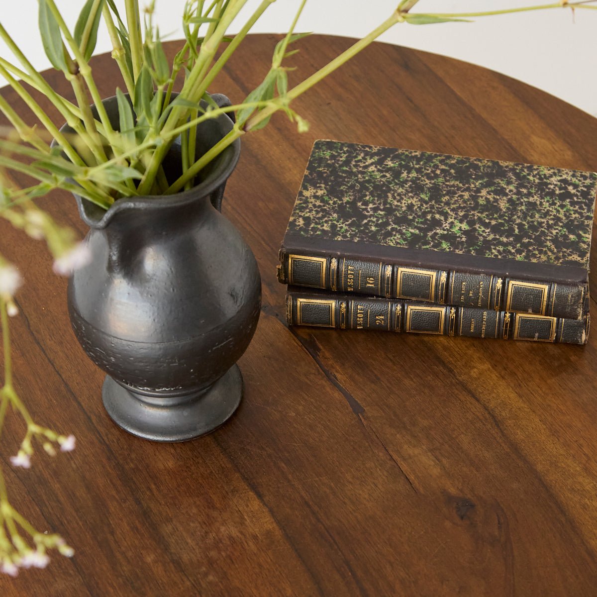 Petite Walnut Side Table - elsie green - furniture
