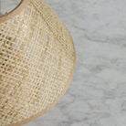 Pink Glass Lamp with Woven Shade - elsie green - decor
