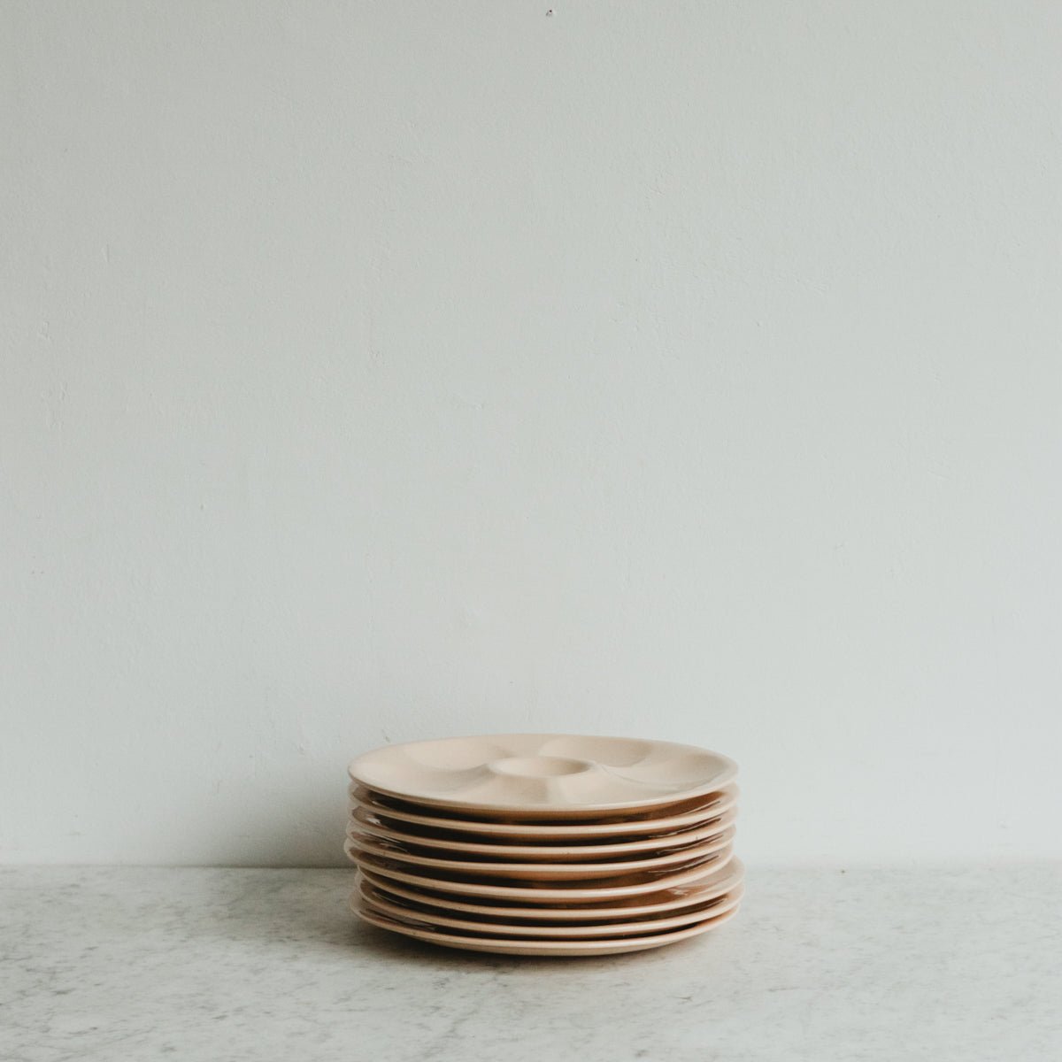 Pink Ironstone Oyster Plate Set of 4 - elsie green - The French Kitchen