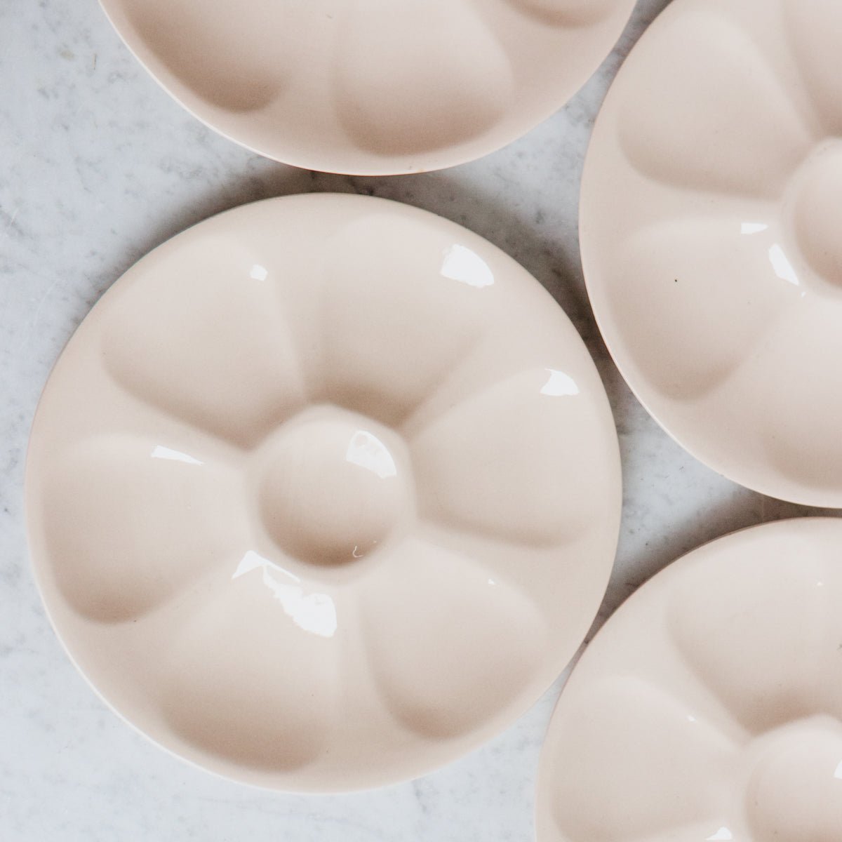 Pink Ironstone Oyster Plate Set of 4 - elsie green - The French Kitchen