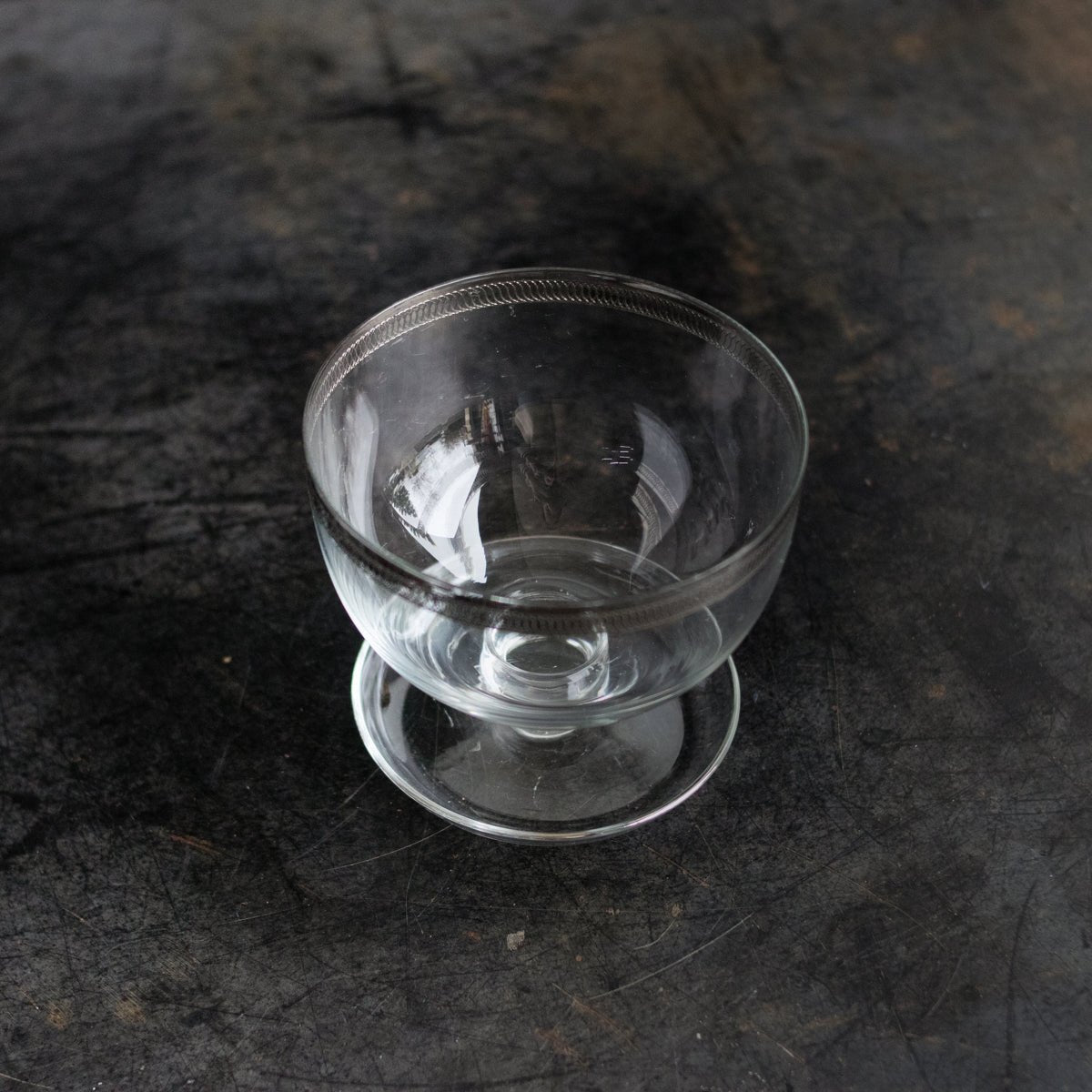 Platiunum Rim Dessert Coupe Set of 7 - elsie green - the french kitchen