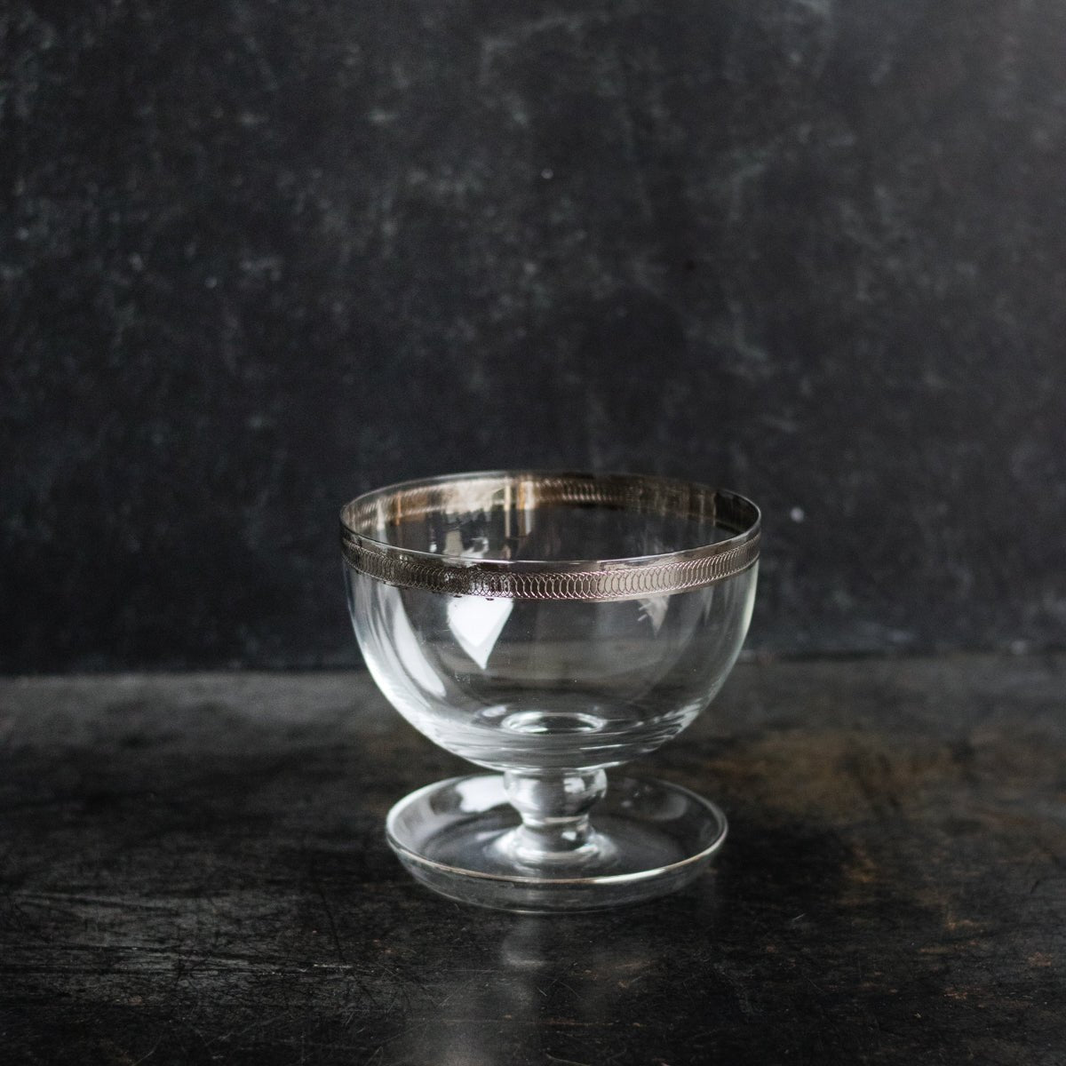 Platiunum Rim Dessert Coupe Set of 7 - elsie green - the french kitchen