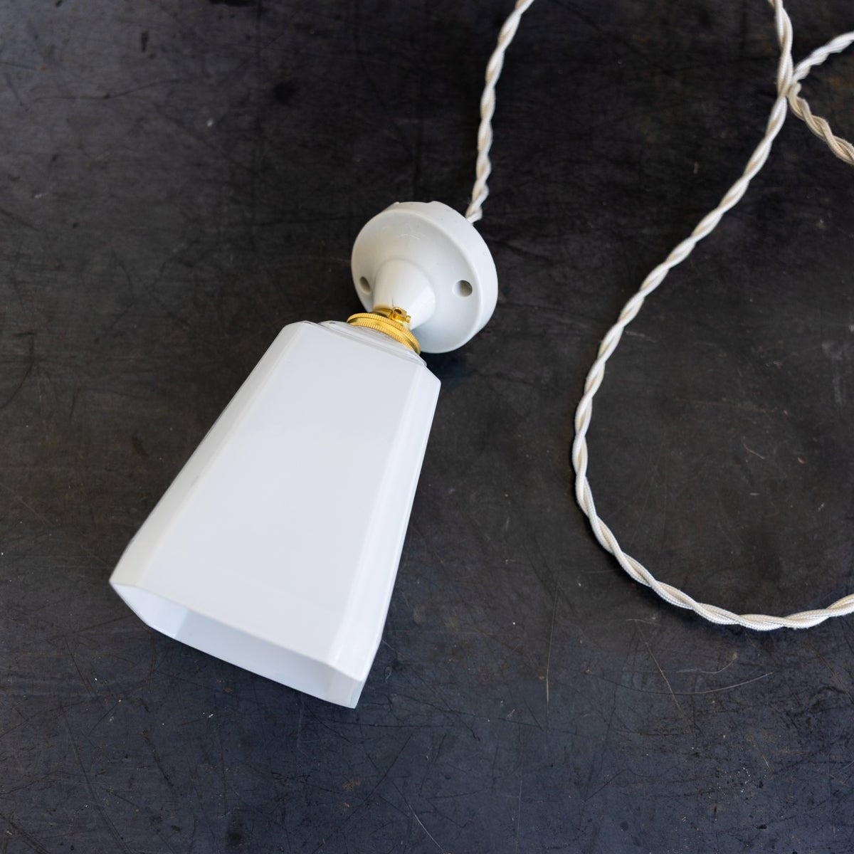 Porcelain and Milk Glass Sconce - elsie green - decor