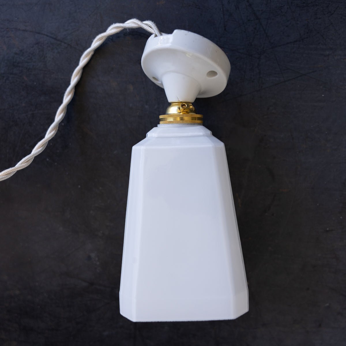 Porcelain and Milk Glass Sconce - elsie green - decor