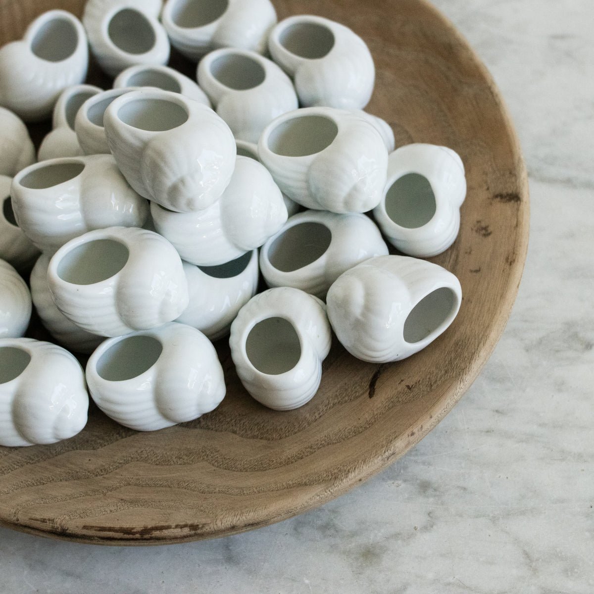 Porcelain Escargot Pot Set of 8 - elsie green - the french kitchen
