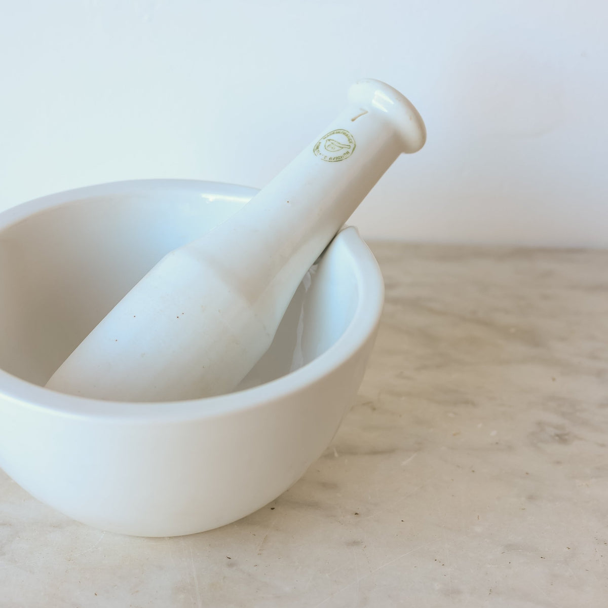 Porcelain Mortar & Pestle - elsie green - The French Kitchen