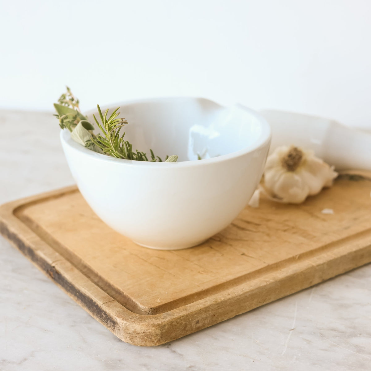 Porcelain Mortar & Pestle - elsie green - The French Kitchen