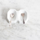 Porcelain Salt Cellar With Salt Spoons - elsie green - The French Kitchen