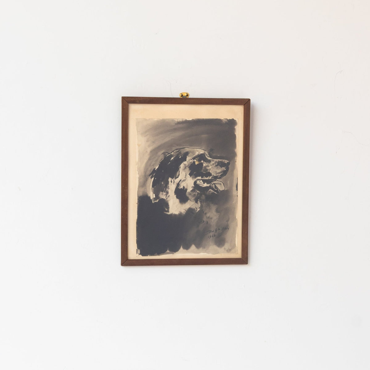 Portrait of Dog in Watercolor | Dated 1966 - elsie green - art