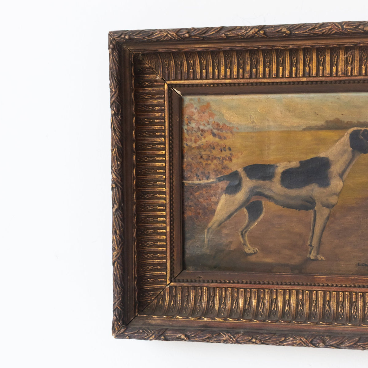 Portrait of Hunting Dog Oil Painting | Dated 1923 - elsie green - art