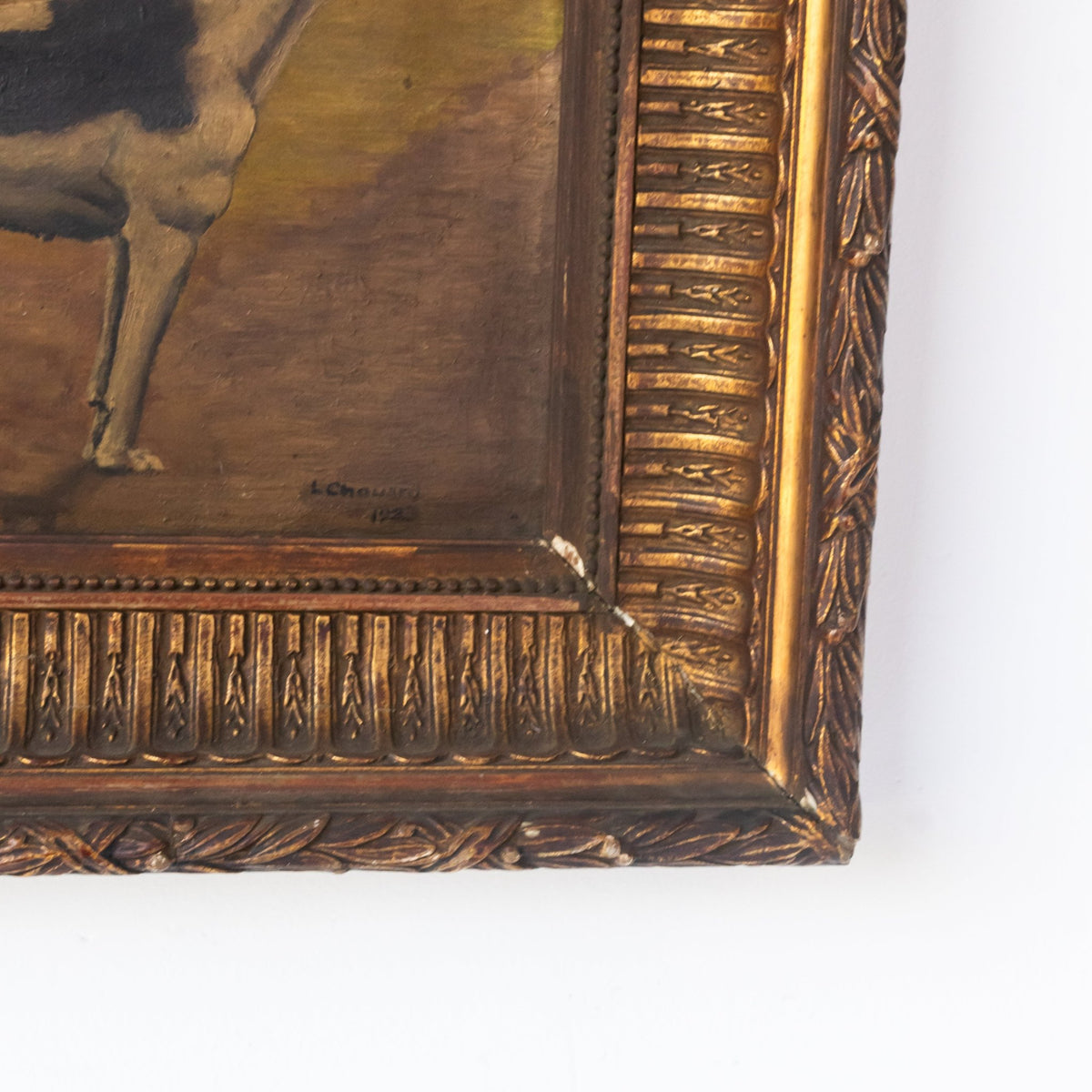 Portrait of Hunting Dog Oil Painting | Dated 1923 - elsie green - art