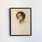 Portrait of Pensive Woman | Framed - elsie green - Art