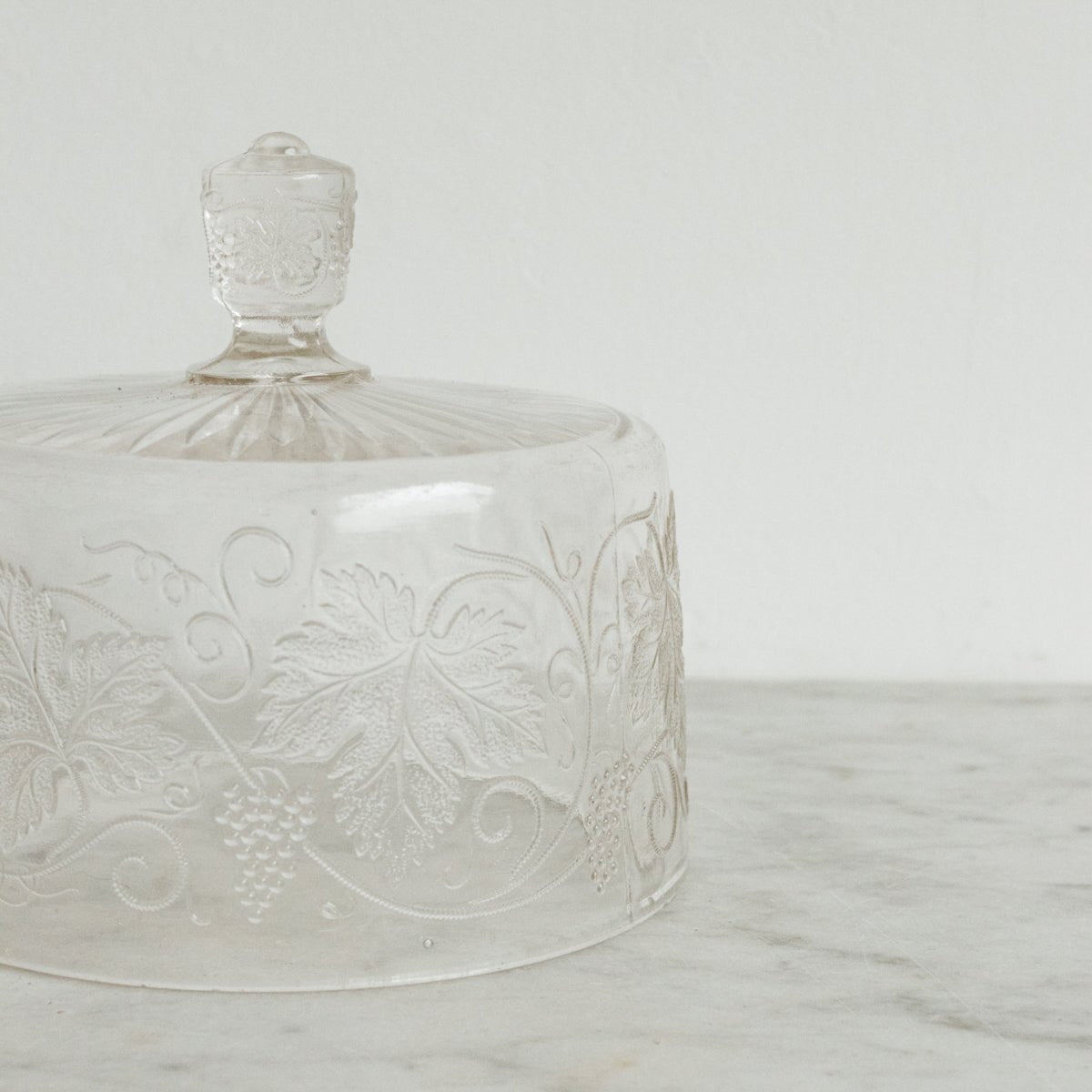 Pressed Glass Cheese Dome With Plate - elsie green - The French Kitchen