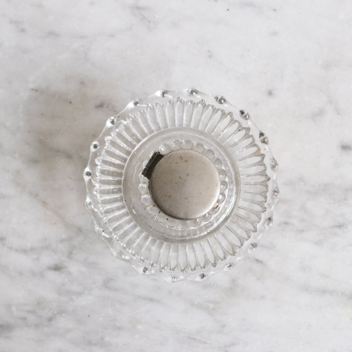 Pressed Glass Inkwell - elsie green - decor