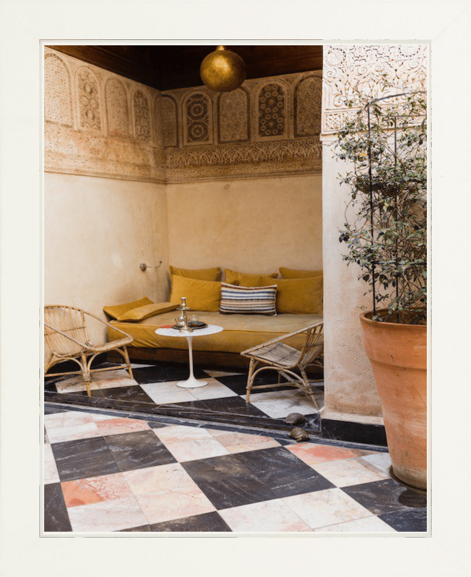 Private Alcove in Marrakech Printed Photograph - elsie green - Art