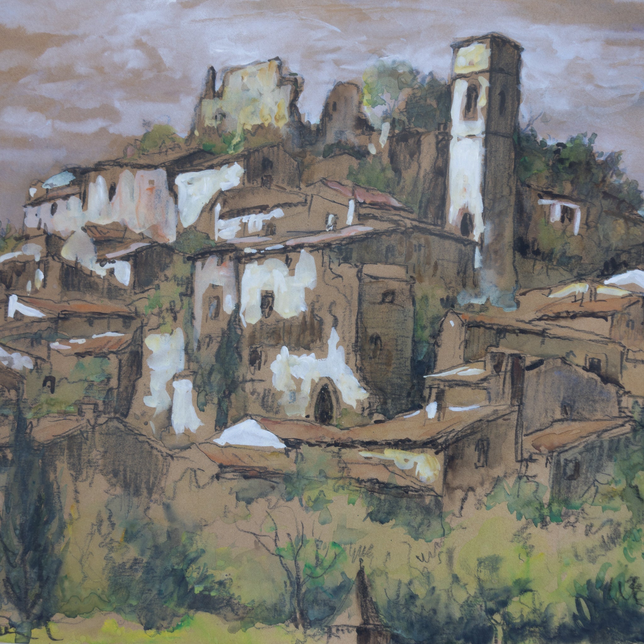 Provence Watercolor Painting - elsie green - art