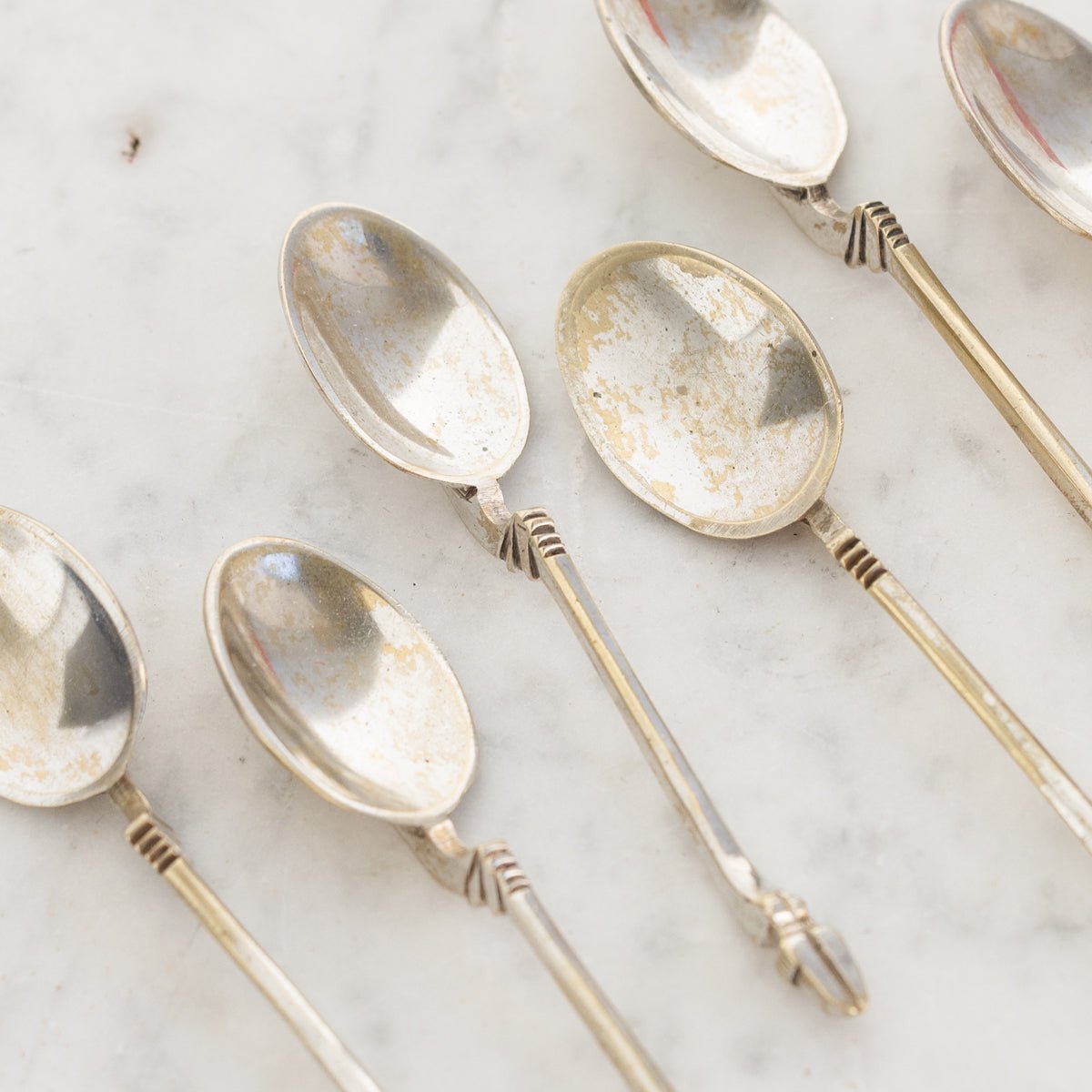 Rare Demitasse Spoon Set of 6 - elsie green -