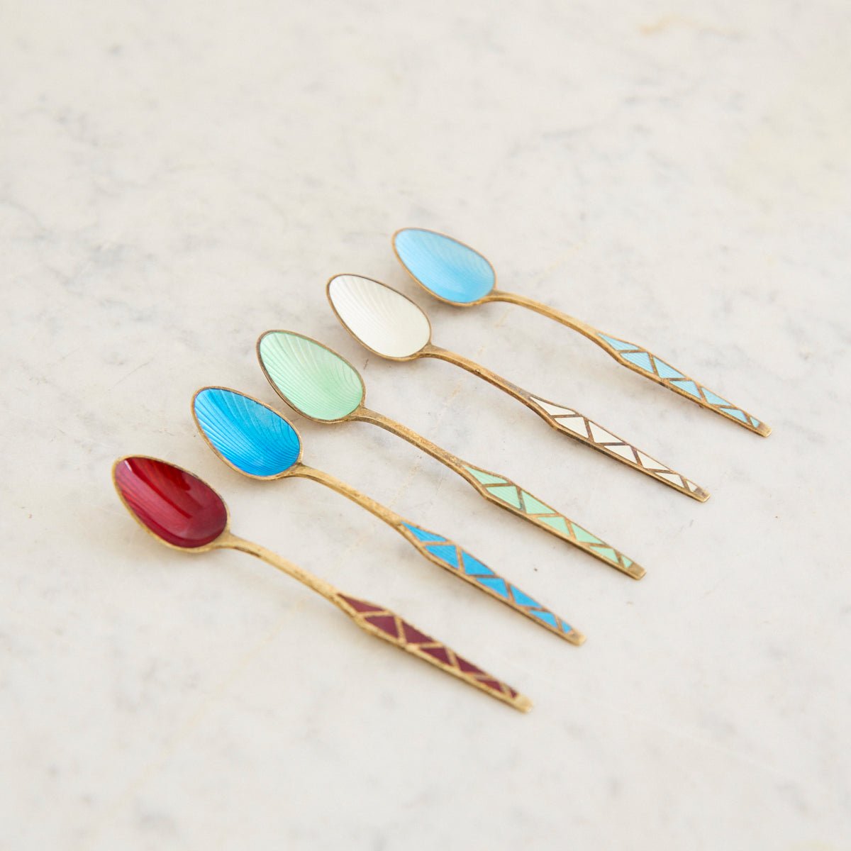 Rare Egon Lauridson Sterling Demitasse Spoon Set of 5 | The Patrick Orbe Collection - elsie green - the french kitchen