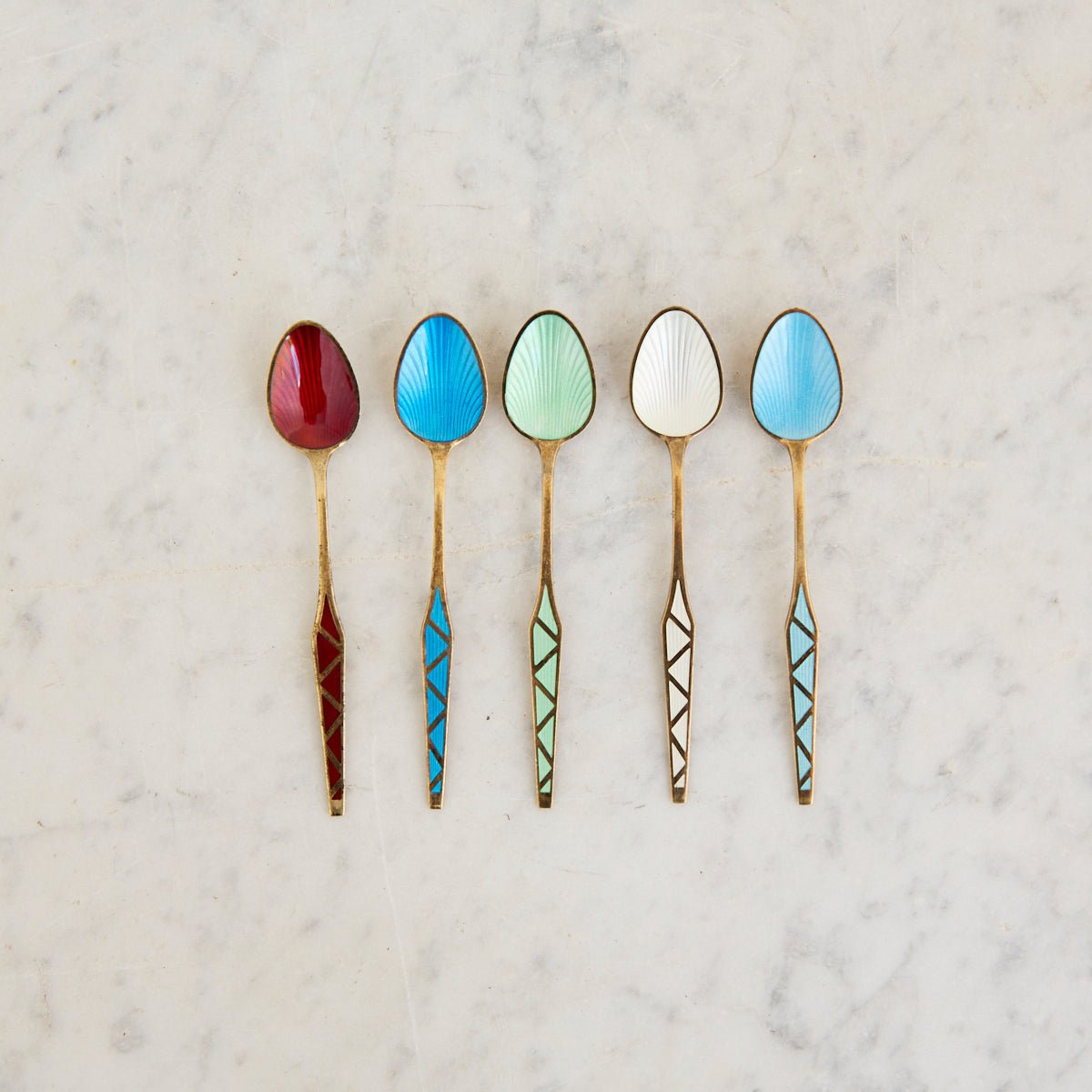 Rare Egon Lauridson Sterling Demitasse Spoon Set of 5 | The Patrick Orbe Collection - elsie green - the french kitchen