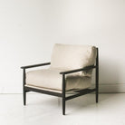 Reclaimed Oak and Linen Accent Chair - elsie green - reclaimed wood furniture