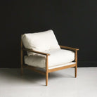 Reclaimed Oak and Linen Accent Chair - elsie green - reclaimed wood furniture