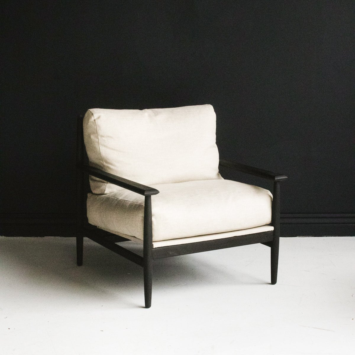 Reclaimed Oak and Linen Accent Chair - elsie green - reclaimed wood furniture