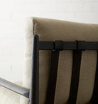 Reclaimed Oak and Linen Accent Chair - elsie green - reclaimed wood furniture