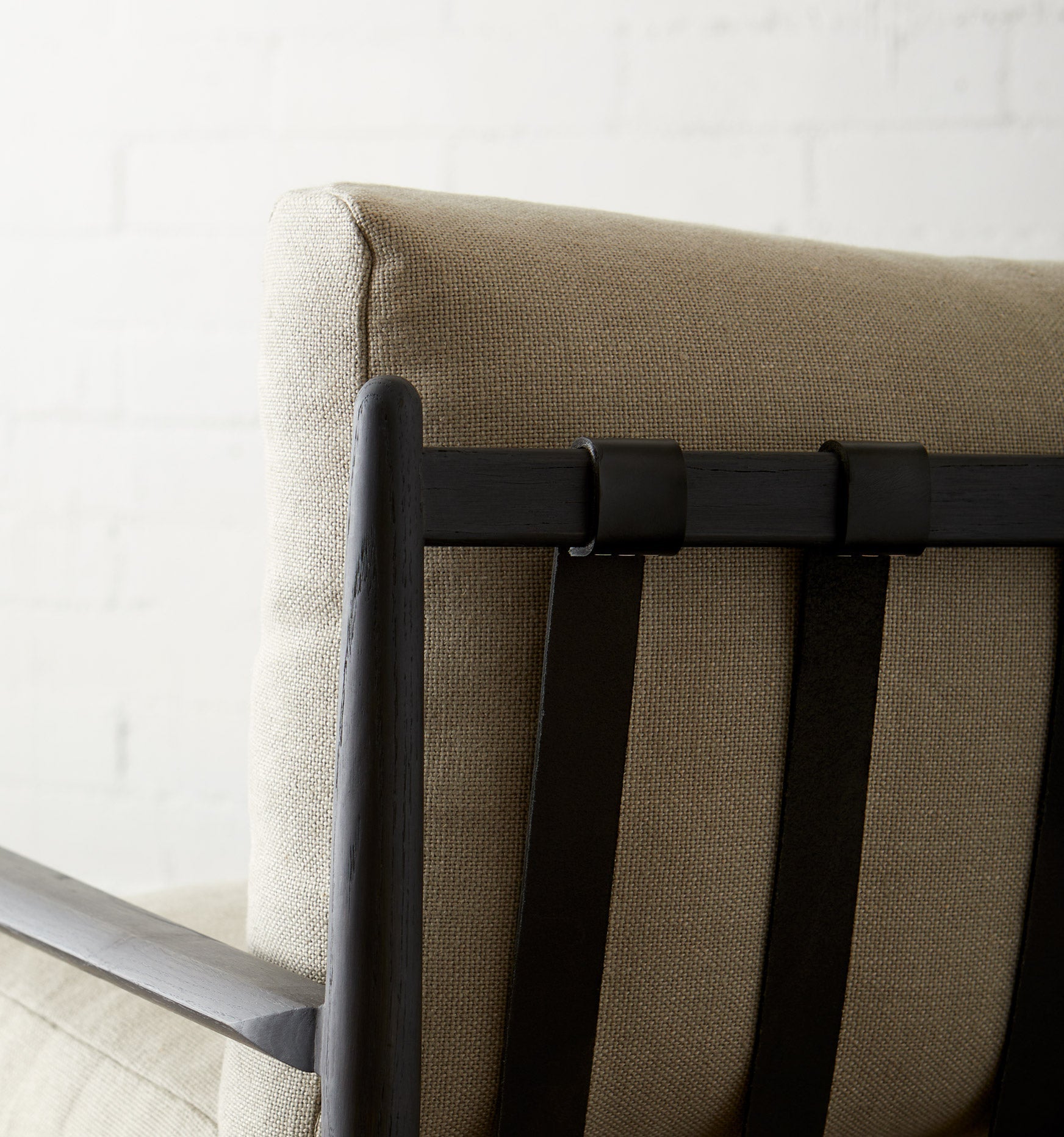 Reclaimed Oak and Linen Accent Chair - elsie green - reclaimed wood furniture