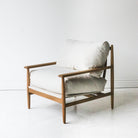 Reclaimed Oak and Linen Accent Chair - elsie green - reclaimed wood furniture