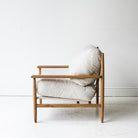 Reclaimed Oak and Linen Accent Chair - elsie green - reclaimed wood furniture