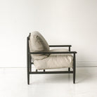 Reclaimed Oak and Linen Accent Chair - elsie green - reclaimed wood furniture