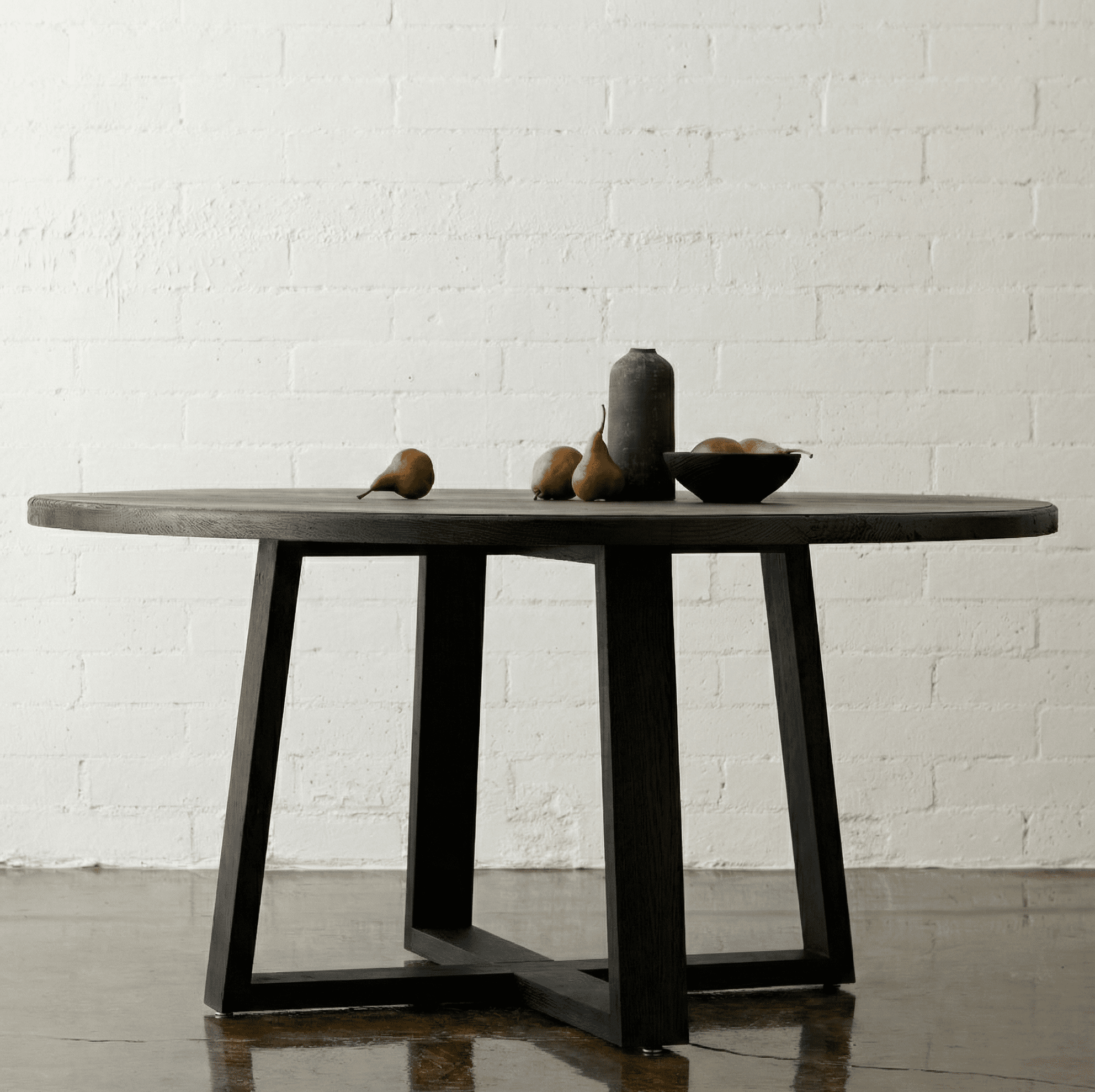 Reclaimed Oak Round Dining Table - elsie green - reclaimed wood furniture