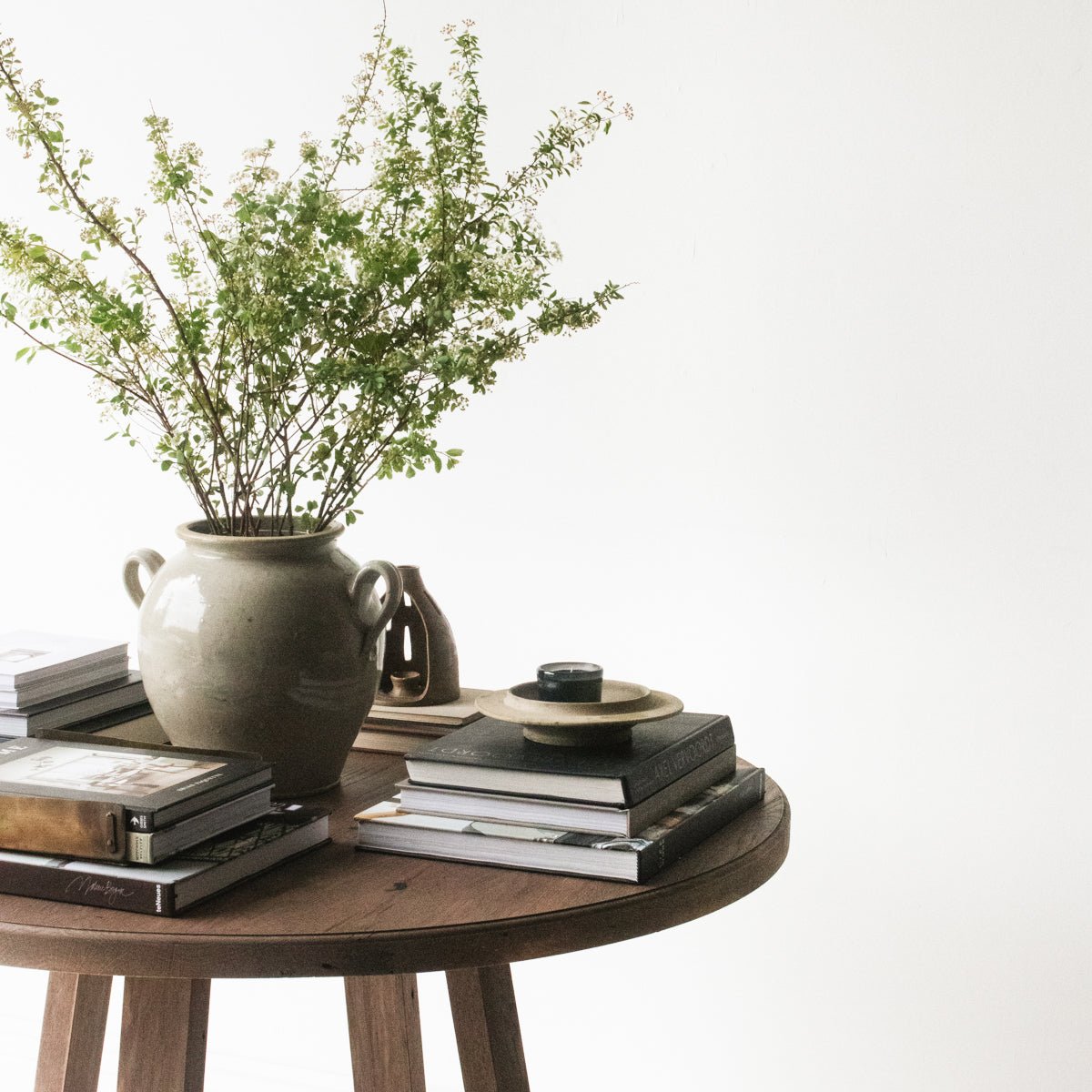 Reclaimed Oak Round Dining Table - elsie green - reclaimed wood furniture