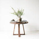 Reclaimed Oak Round Dining Table - elsie green - reclaimed wood furniture