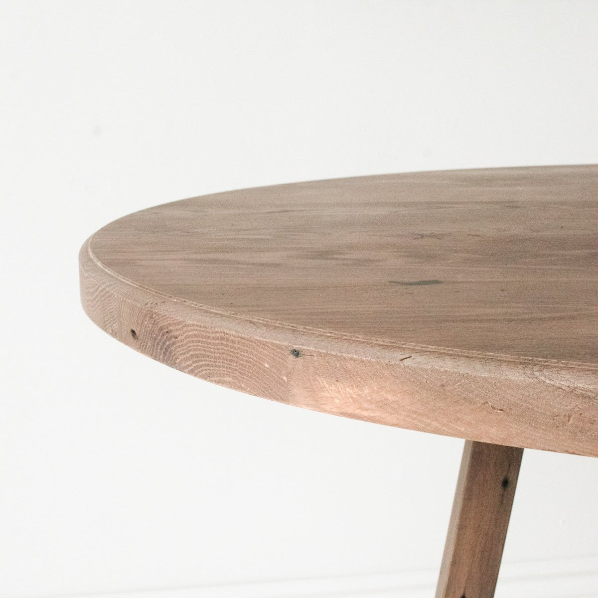 Reclaimed Oak Round Dining Table - elsie green - reclaimed wood furniture