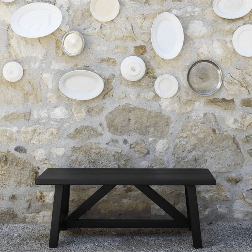 Reclaimed Wood Farm Bench - elsie green - Custom Furniture