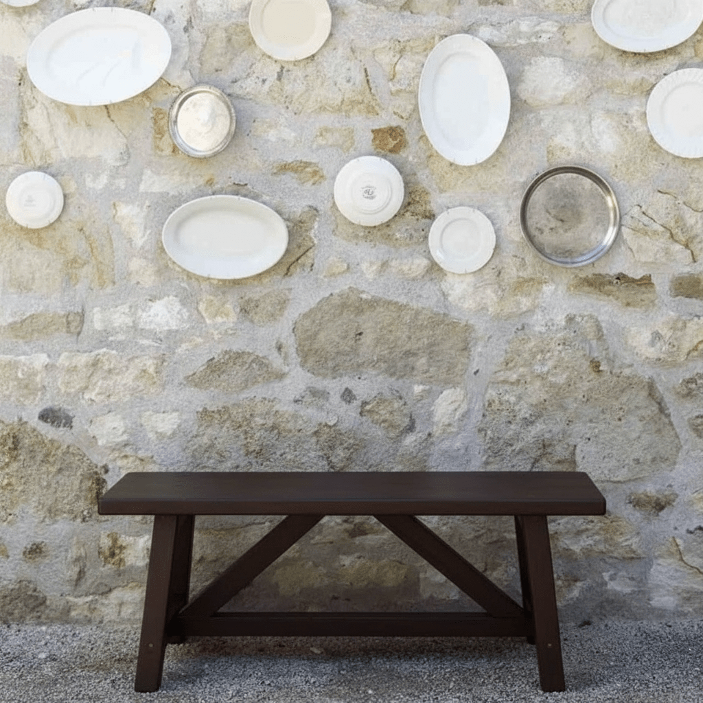 Reclaimed Wood Farm Bench - elsie green - Custom Furniture