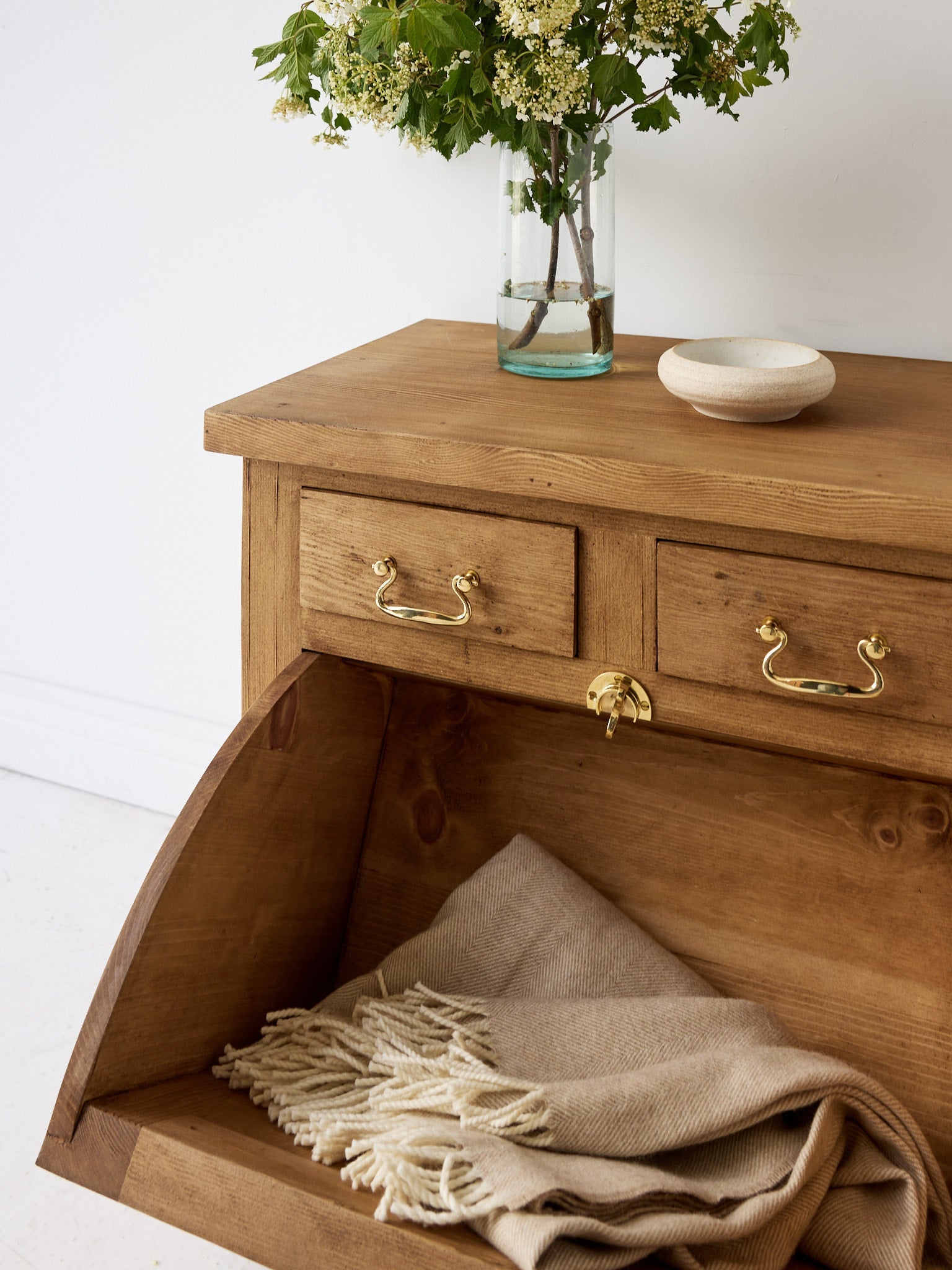 Reclaimed Wood Farmhouse Baker's Cabinet | Floor Sample - elsie green - Custom Furniture