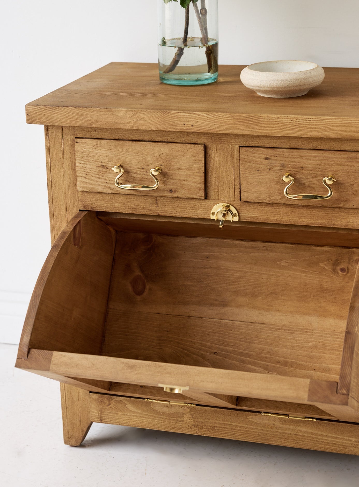 Reclaimed Wood Farmhouse Baker's Cabinet | Floor Sample - elsie green - Custom Furniture