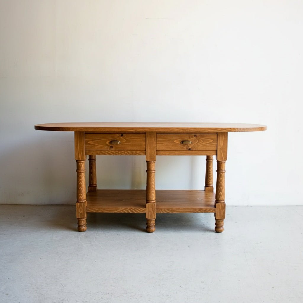 Reclaimed Wood Island - elsie green - Custom Furniture