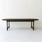 Reclaimed Wood Oval Farm Table - elsie green - Custom Furniture
