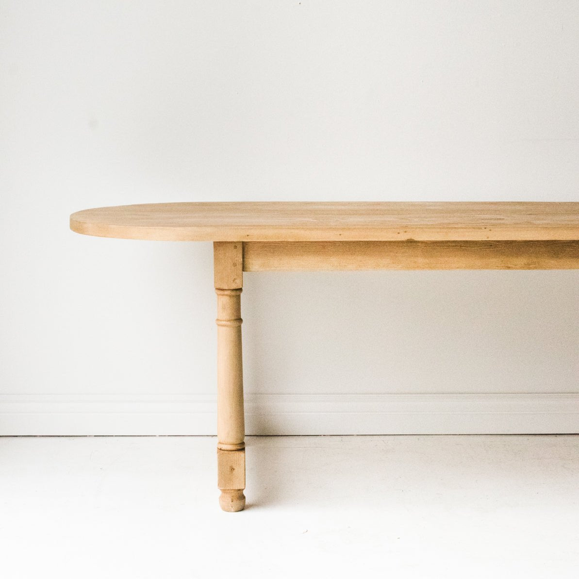 Reclaimed Wood Oval Farm Table | Floor Sample - elsie green - Custom Furniture
