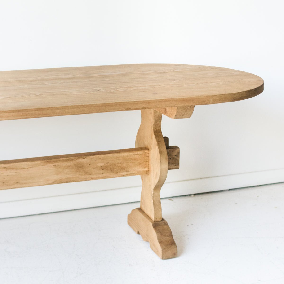 Reclaimed Wood Oval Monastery Dining Table - elsie green - reclaimed wood furniture