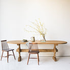 Reclaimed Wood Oval Monastery Dining Table - elsie green - reclaimed wood furniture